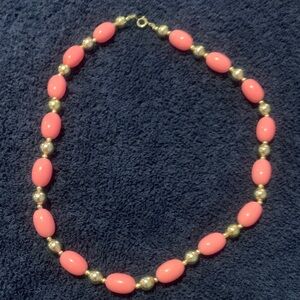 Pink and Silver Beaded Necklace